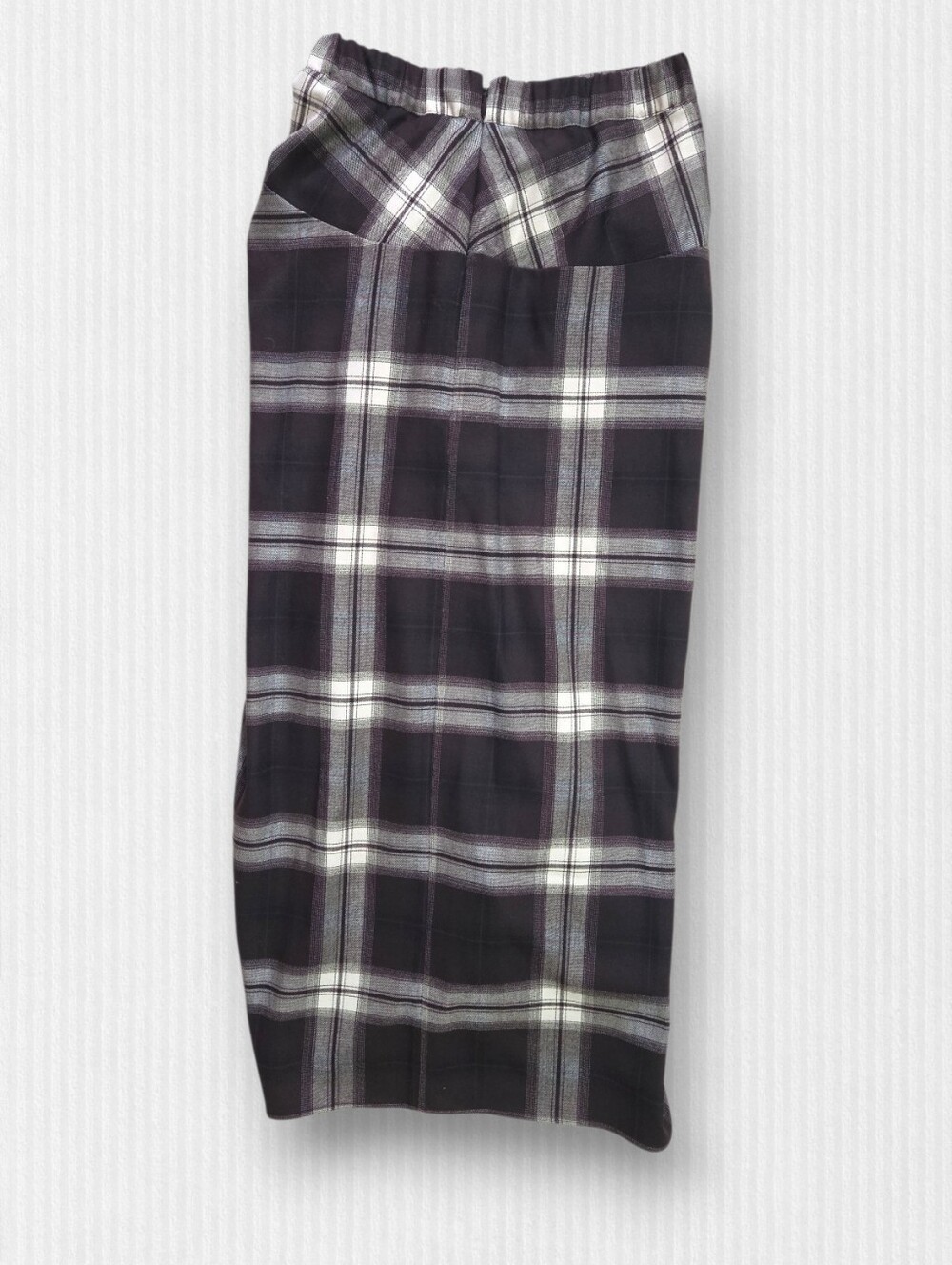 COS Plaid Checked Draped Midi Skirt - Size 2 Dark Academia Business Casual - Picture 3 of 5